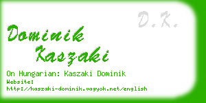 dominik kaszaki business card